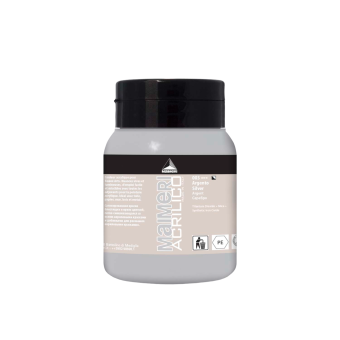 Краска акриловая Maimeri Acrilico Silver (Серебро), 500 мл