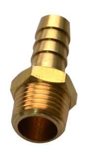 HUBERTH RP208435 Соединитель с внешней резьбой 1/4" и "елочкой" 9 мм (10 шт.)