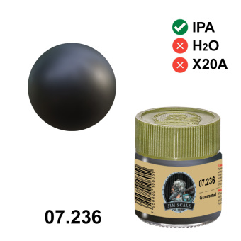 Краска спиртовая Jim Scale, цвет Gunmetal, 10 мл
