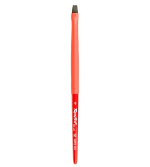 Кисть Roubloff серии Aqua red flat №8, соболь микс, плоская, короткая ручка