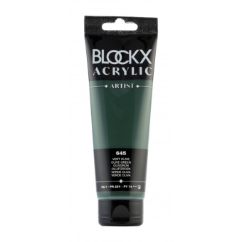 Оливковый зеленый, краска акриловая Blockx Artist, 120 мл
