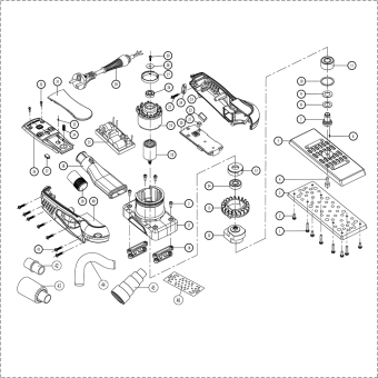 HANKO OS 70 x 198 Плоскошлифовальная машинка, 70 x 198 мм, орбита 2,5 мм