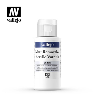 Vallejo Matt Removable Acrylic Varnish Лак матовый обратимый, 60 мл