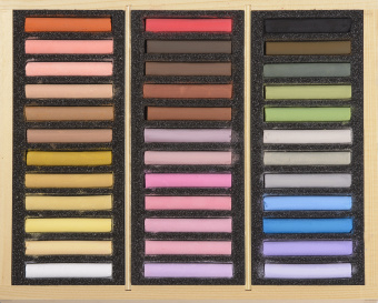 Набор сухой пастели Blockx 36 цв., в деревянном ящике, "Портрет"