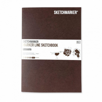 Sketchmarker Скетчбук Marker Line 160 г/м2, 16 листов, 17,6*25 см, мягкая обложка, красное дерево
