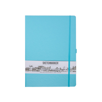 Sketchmarker Блокнот для зарисовок, 21*29,7 cм, 80 л, 140 г/м2, твердая обложка Небесно-голубой