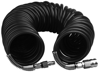 Pegas Шланг полиуретановый спиральный с быстросъемными соединениями, 5*8 мм, 10 м