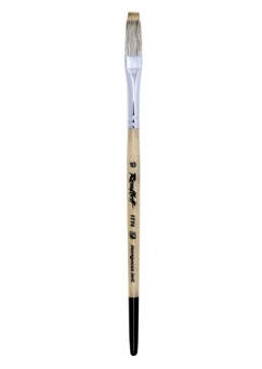 Кисть-шлейф Roubloff серии 1TT4 №10, синтетика, имитация мангуста, короткая ручка