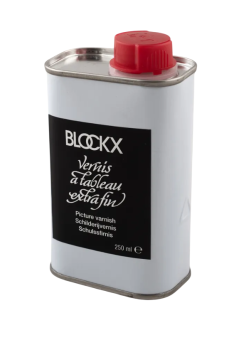 Лак покрывной глянцевый для живописи Blockx 250 мл в металической банке