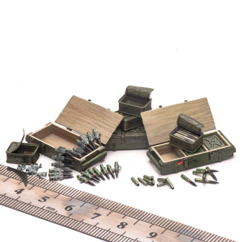 MiniWarPaint Боеприпасы и тара 30х165 ОФЗ 1/35