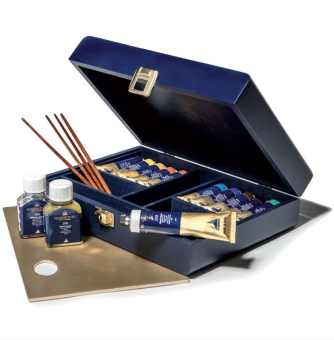 Набор масляных красок Maimeri Puro подарочный, 10 цв. по 40 мл, лакированный ящик