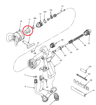 Graco 192096 Держатель форсунки Housing Rac