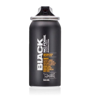 Аэрозольная краска для граффити Montana BLACK/ черный, 50 мл