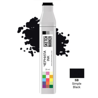 Чернила спиртовые SKETCHMARKER 22 мл цв. SB Simple Black
