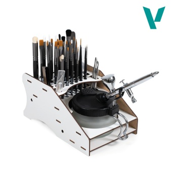 Vallejo 26016 Airbrush cleaning station module Промывочная станция для аэрографа (с подставкой для кистей)