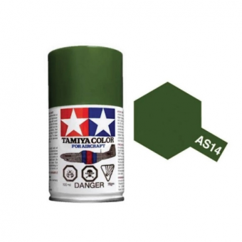 Краска Tamiya AS-14 Olive Green (Оливково-зеленый) 100 мл