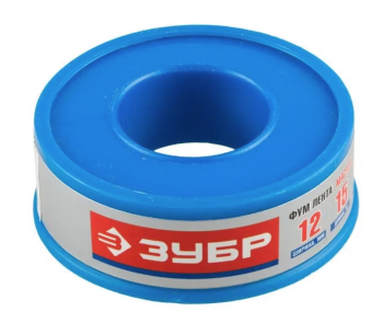 ЗУБР Фум лента серии «Мастер», ширина 12 мм, длина 15 м, 0,4 г/см3