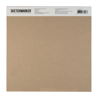 Sketchmarker Бумага для акварели 300 г/м. кв, 26*26 см, 10 л, хлопок мелкое зерно, склейка по 4 сторонам