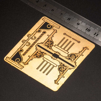 MiniWarPaint Столб фонарный "чугунный" 1-2 фонаря, размер L