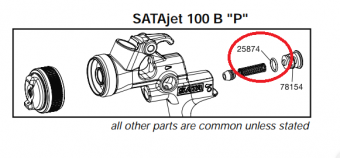 SATA 25874 Уплотнительное кольцо крышки штока воздушного клапана