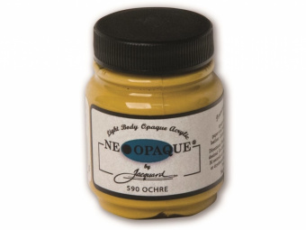 Нерастекающаяся краска по темным тканям Jacquard Neopaque охра 67 мл