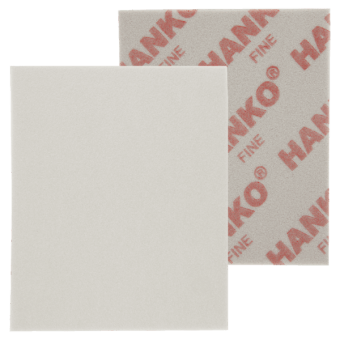 HANKO Шлифовальная губка односторонняя Single-Sided Sponge Pads White 114 x 140 x 5 мм Super Fine (Р320-500)