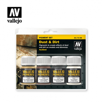 73190 Набор пигментов Vallejo Pigment Set Dust & Dirt (4 цвета)