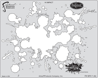 Трафарет Artool SPLATTER FX TEMPLATE SET (FH SFX 1)