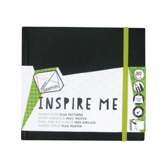 Derwent Скетчбук для маркера Inspire Me, 120 г/м. кв, 140*140 мм, 80 листов