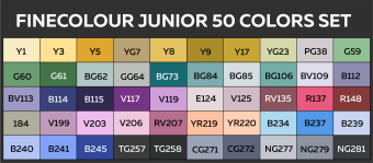Набор маркеров Finecolour Junior 50 шт.