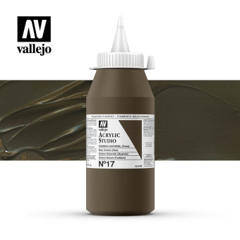Краска Vallejo Acrylic Studio #17 Raw Umber (Умбра натуральная), 1 л