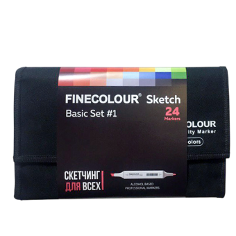 Набор маркеров Finecolor Sketch 'Базовый №1' (24 шт. в пенале)