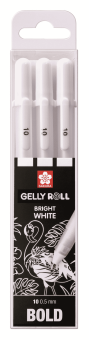 Набор белых гелевых ручек Sakura Gelly Roll 3 шт. (0.5 мм) в блистере