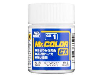 GX1 Mr. Hobby Краска целлюлозная на растворителе 18 мл White