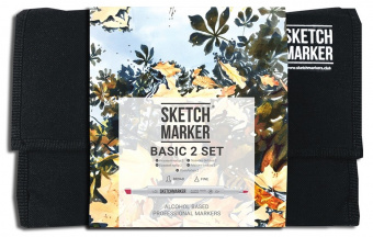 Набор маркеров Sketchmarker Basic 2 (24 шт. + сумка-органайзер)