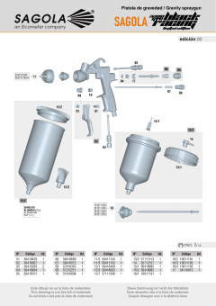 Комплект шайб клапана для Sagola 3300, 6 шт.