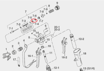 Iwata 03846170 Набор уплотнения иглы для пистолета ALG-7 TE WB