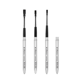 Кисть Альбатрос в металлическом футляре, синтетика, плоская №8