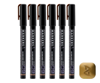 Набор маркеров Gaahleri Metallic Series X 6 Scorched Gold