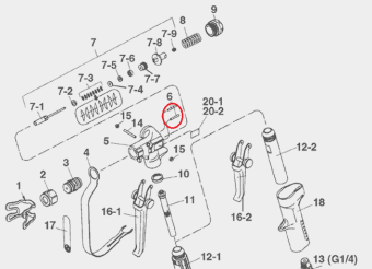 Iwata 03502180 Седло иглы пистолета ALG-7 TE WB