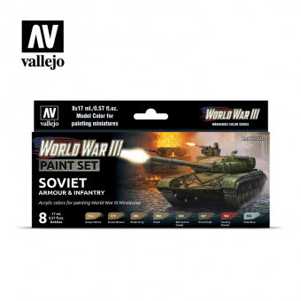 70221 Набор красок Vallejo WWIII Soviet Armour & Infantry (8 цветов)