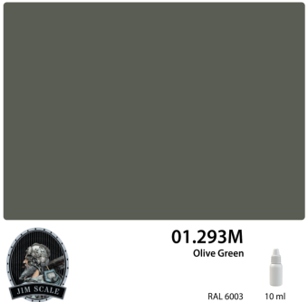 Краска акриловая Jim Scale 01.293M цвет Olive Green (RAL 6003), 10 мл