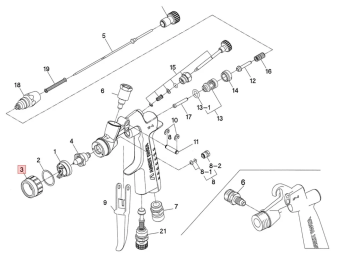 Колпачок иглы для аэрографов Iwata HP-G3/G5/G6 (I 600 3)