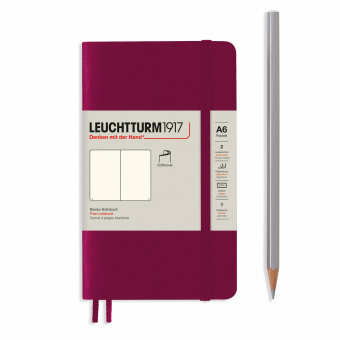 Leuchtturm1917 Блокнот нелинованный Classic В5, 123 пронумерованных страниц, мягкая обложка, цвет красный портвейн