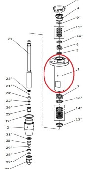 Iwata 04002100 Всасывающая трубка с фланцем для насоса iCon