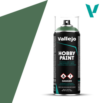 Vallejo Hobby Paint 28028 Аэрозольная грунтовка Sick Green (болезненно-зеленый), 400 мл