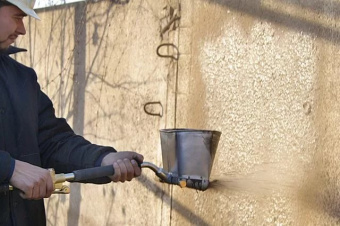 Штукатурный хоппер ковш Pegas 2721 с ручкой из нержавеющей стали, 4 л