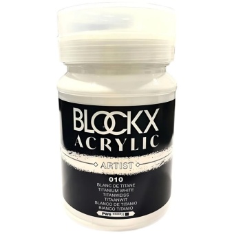 Белила титановые, краска акриловая Blockx Artist, 500 мл