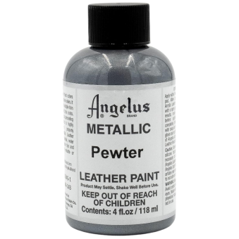 Краска для кожи и ткани Angelus Leather Metallic Paint 732-04-143 Pewter, 118 мл