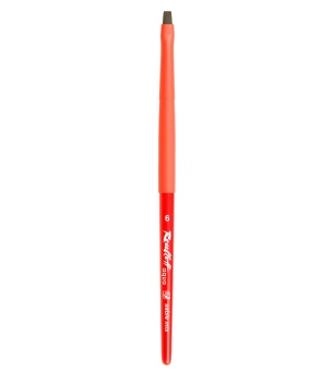 Кисть Roubloff серии Aqua red flat №6, соболь микс, плоская, короткая ручка